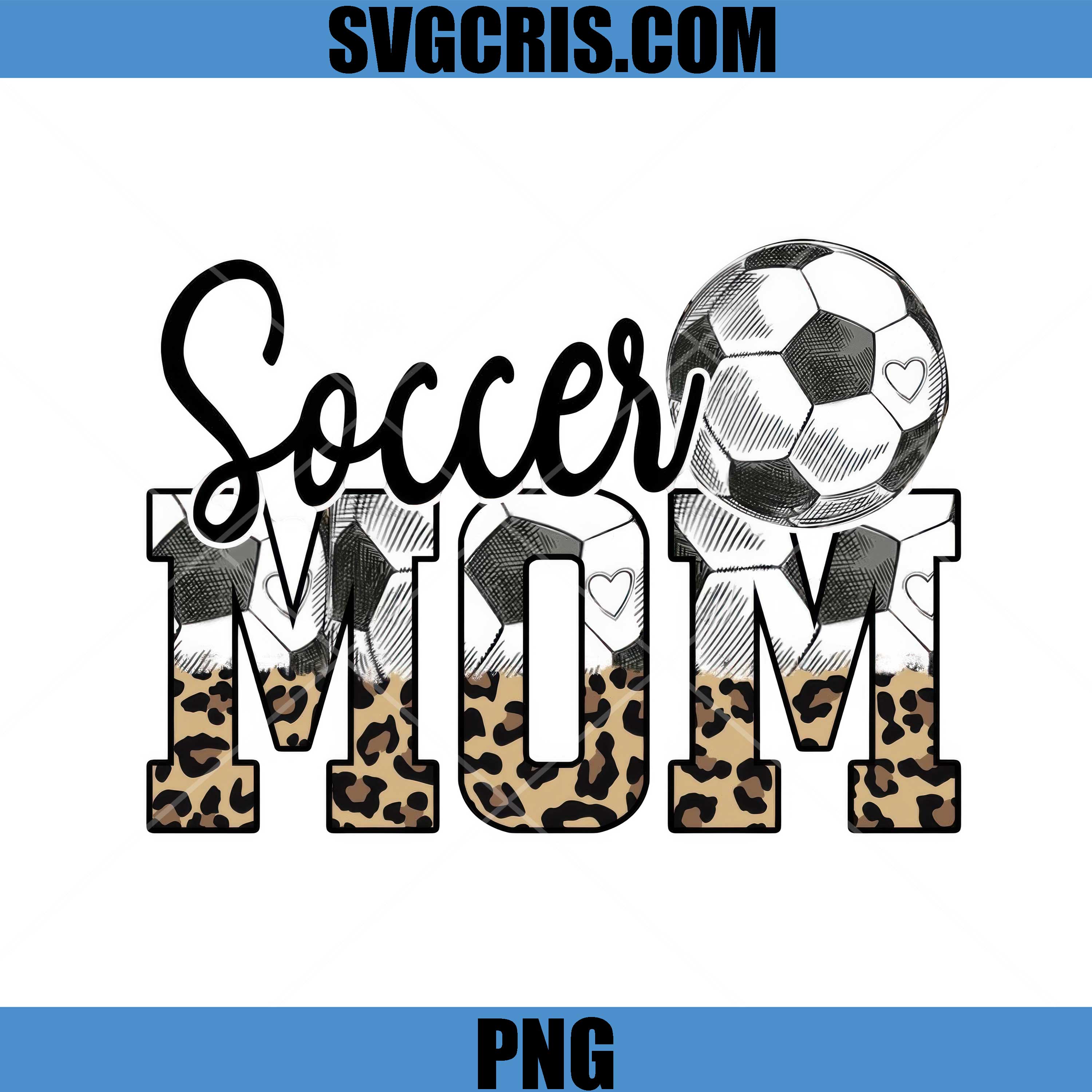 Soccer Mom Leopard Design PNG, Football Mom Trendy Graphic PNG