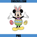 Cute Mouse Mickey Easter Bunny Ears PNG, Cartoon Easter Eggs Character PNG
