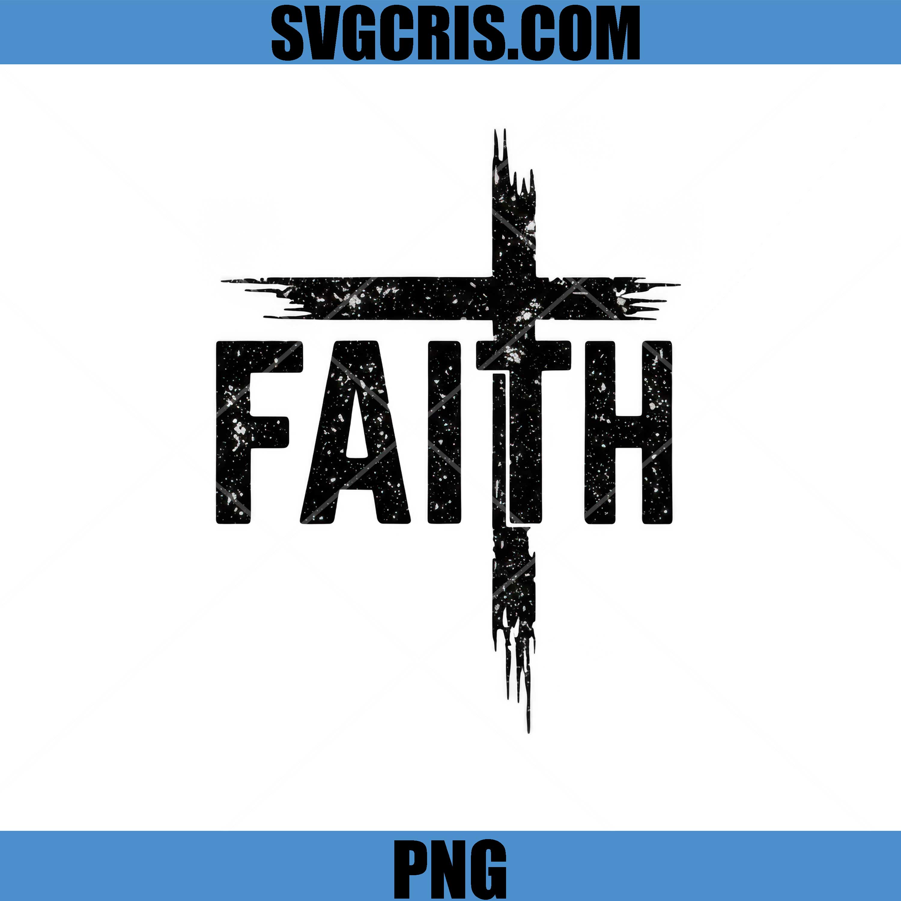 Faith Cross Grunge Black PNG, Christian Faith PNG