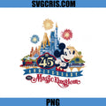 Magic Kingdom 45th Anniversary PNG, Disney Mickey PNG