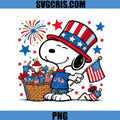 American Flag Snoopy PNG, 4th Of July Cartoon Snoopy PNG