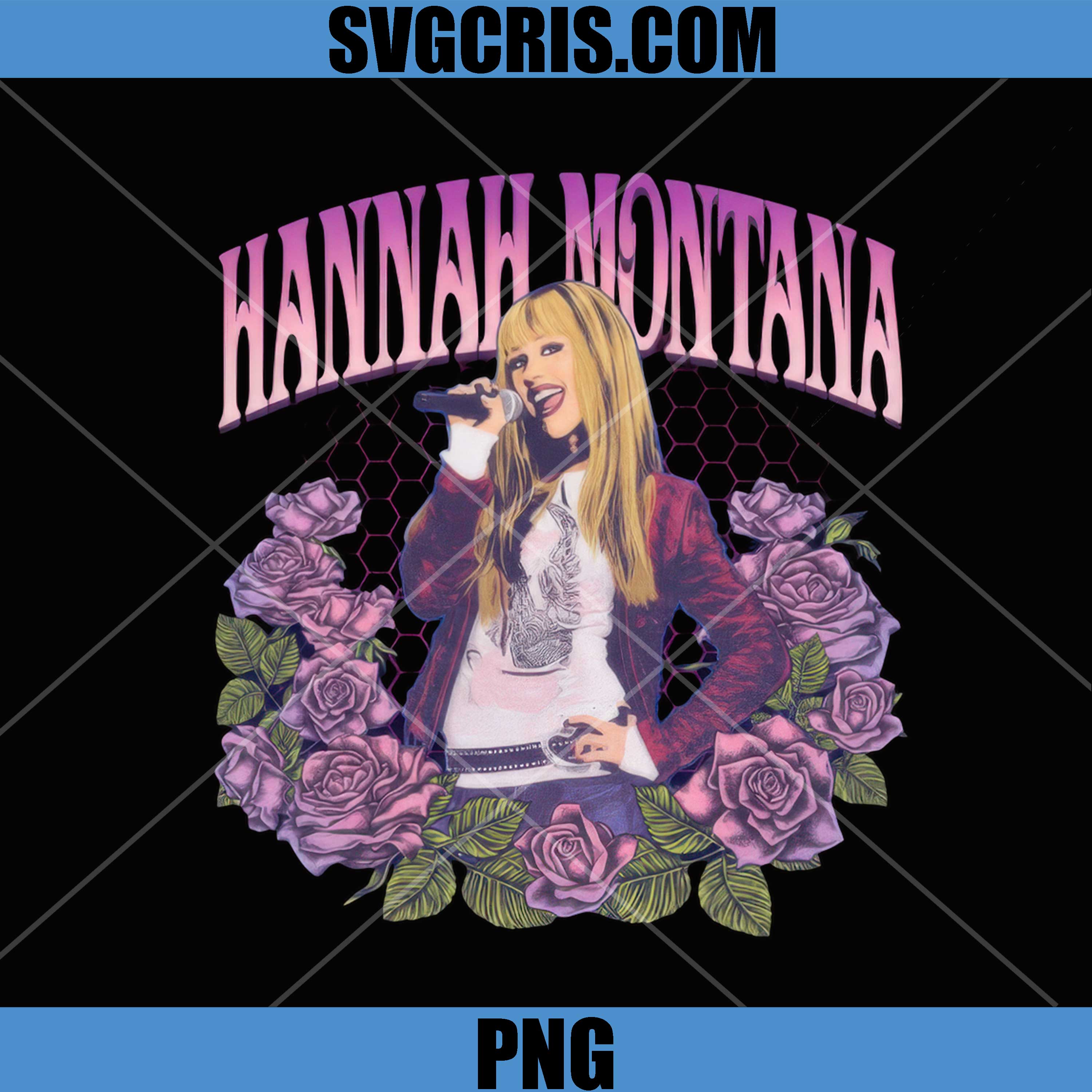 Hannah Montana Pink Style PNG, Disney Singer Collage Graphic PNG