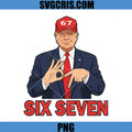 Trump Six Seven USA PNG, 67 Six Seven Trump Meme PNG, Funny Political Trump Number PNG