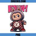Labubu Bunny In LV Huh Text PNG, Cute Labubu Bunny Character PNG