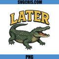 Later Alligator Retro Design PNG, Crocodile Illustration PNG