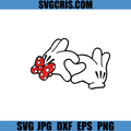 Mickey Minnie Hand Heart SVG, Valentine Love Gloves SVG, Valetine Day SVG
