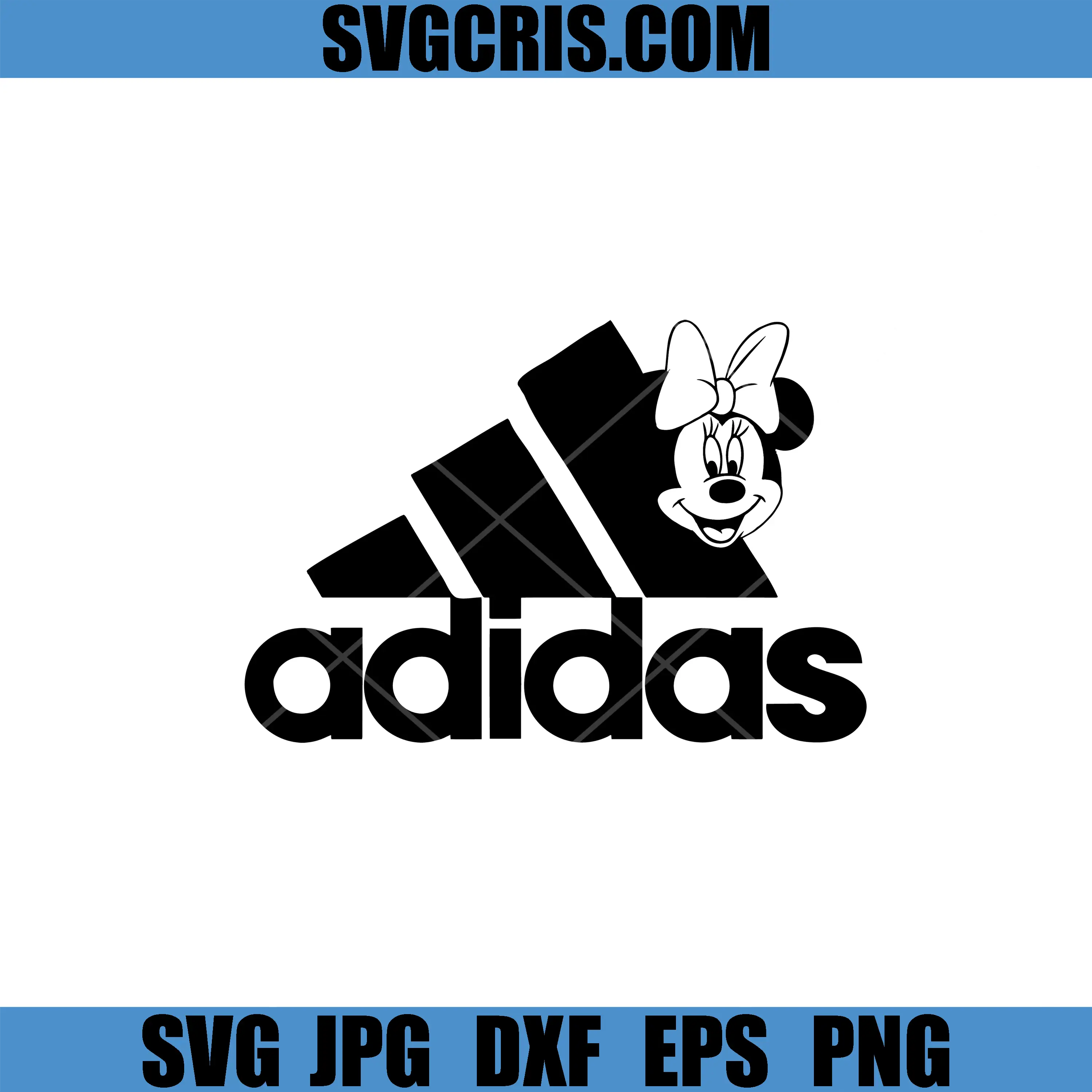 Adidas Minnie Mouse Logo SVG, Cute Cartoon Sports Design SVG