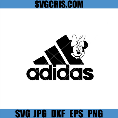 Adidas Minnie Mouse Logo SVG, Cute Cartoon Sports Design SVG