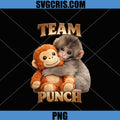 Team Punch Cute Monkey PNG, Baby Monkey Hugging Plush Toy PNG