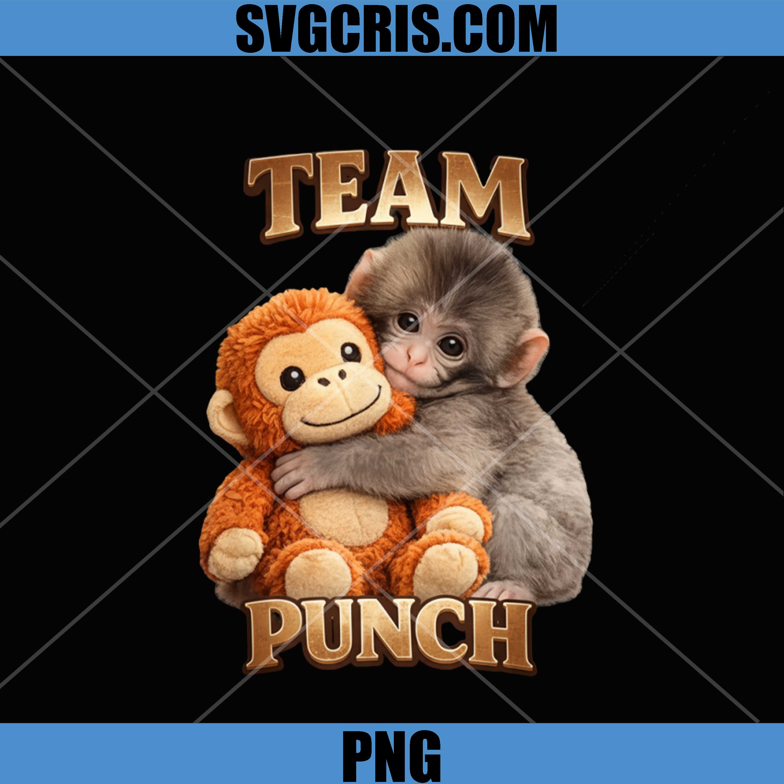 Team Punch Cute Monkey PNG, Baby Monkey Hugging Plush Toy PNG