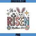 He Is Risen Matthew 286 Easter PNG, Christian Easter Quote PNG