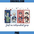 Just An Independent Goose USA PNG, Patriotic Goose 4th of July PNG