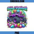 Egg Crusher Bunny Monster Truck Art PNG, Easter Eggs Cartoon PNG