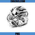 Sonic Skeleton Running Speed PNG, Dark Sonic Skeleton Art PNG