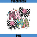 Mama Leopard Pink PNG, Checkered Bow Design PNG, Cute Mama Quote PNG