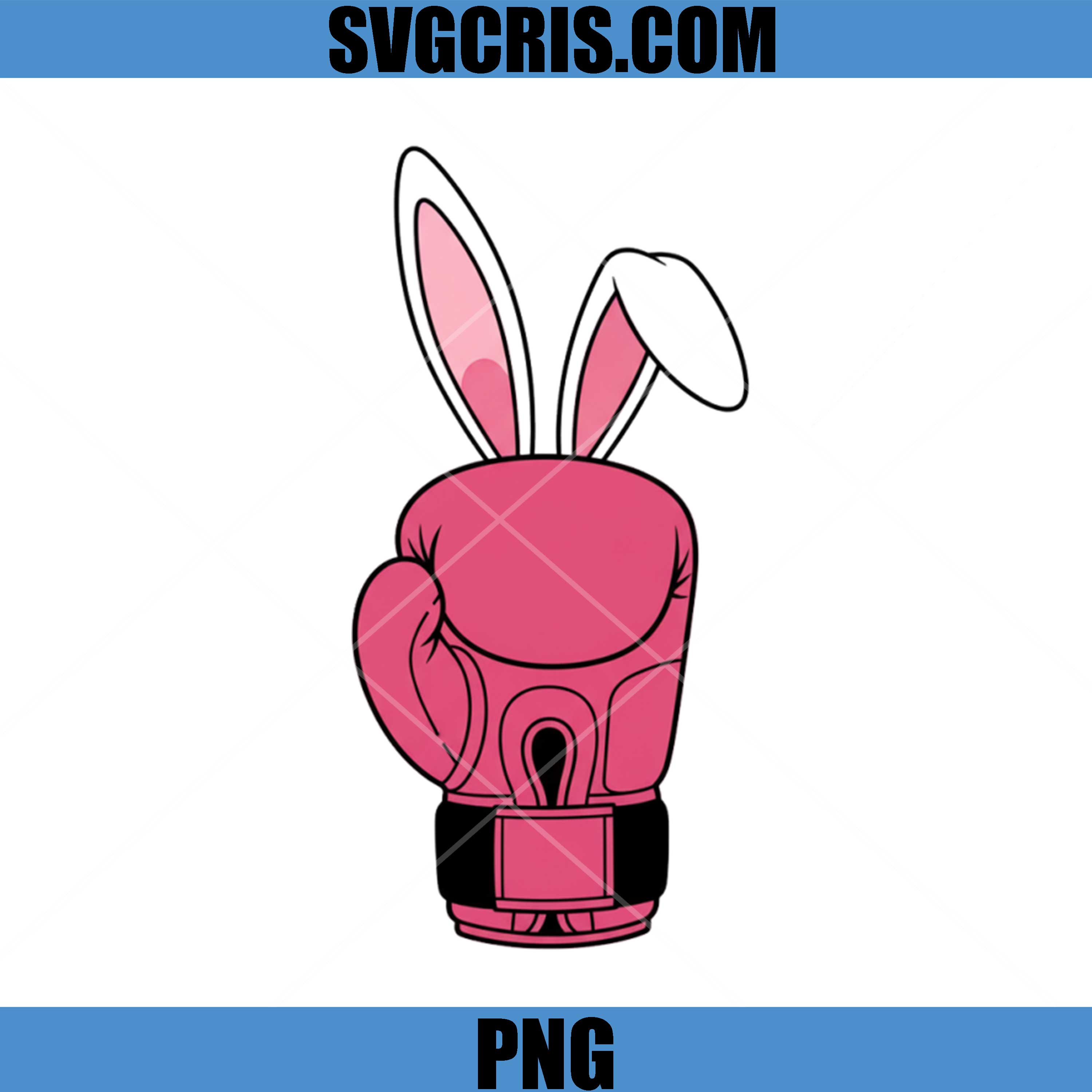Easter Bunny Boxing Glove Pink Cute Design PNG, Funny Easter Bunny PNG
