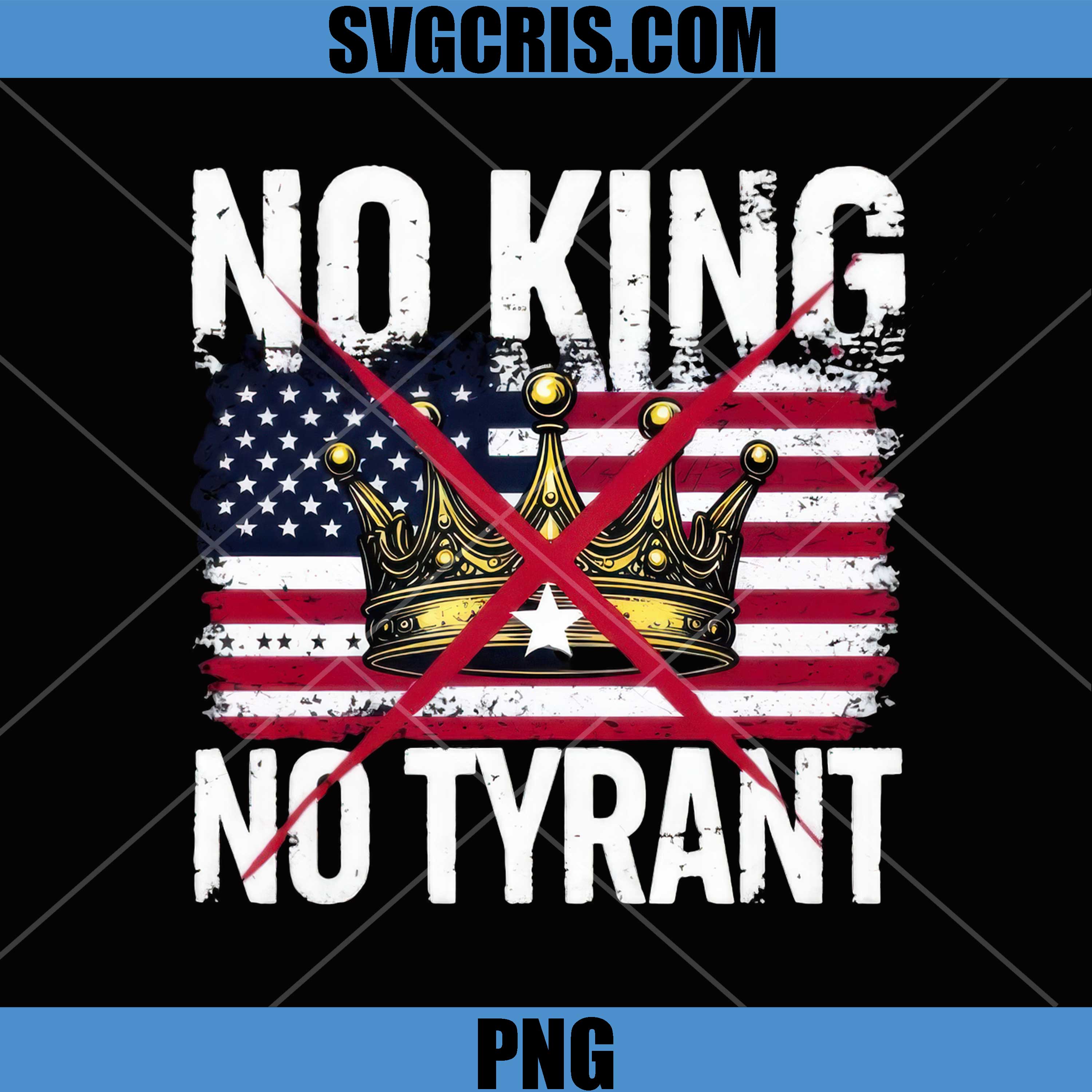 No King No Tyrant PNG, Anti Tyrant No King USA PNG