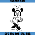 Minnie Mouse Attitude SVG, Sassy Cartoon Line Art SVG