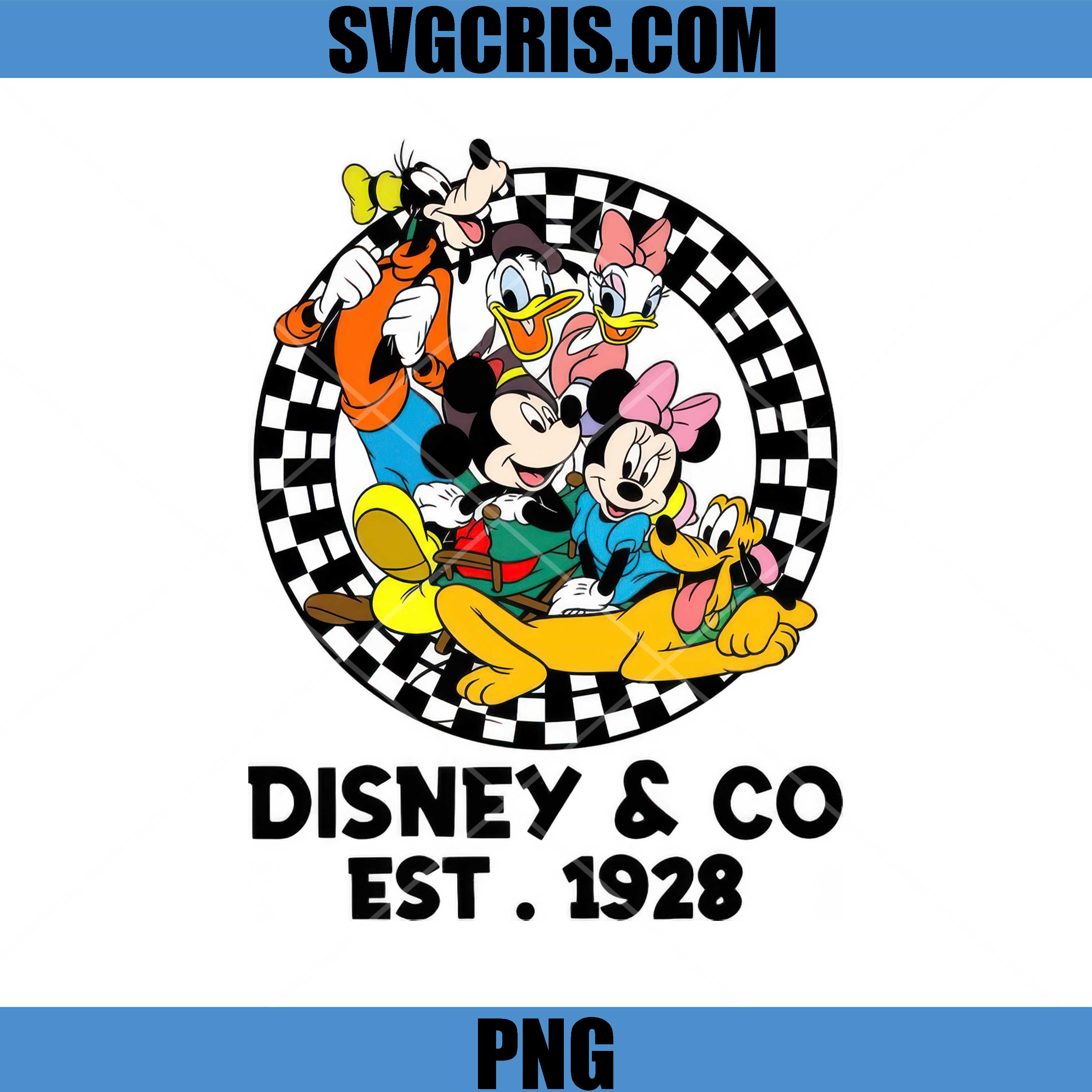 Disney Cartoon Group PNG, Mickey Minnie Friends Art PNG