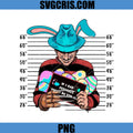 Dark Humor Easter Mugshot Bunny PNG, Creepy Easter Eggs Character PNG
