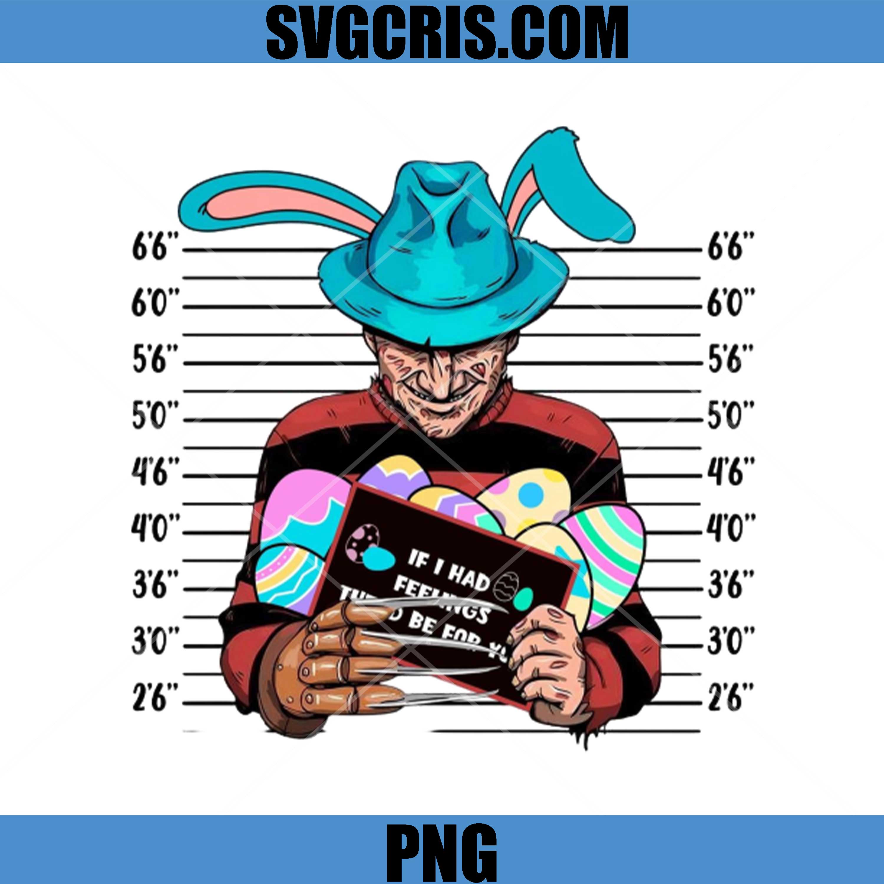 Dark Humor Easter Mugshot Bunny PNG, Creepy Easter Eggs Character PNG