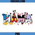 Mama Mickey Minnie Daisy Cartoon Family PNG, Mama Day PNG