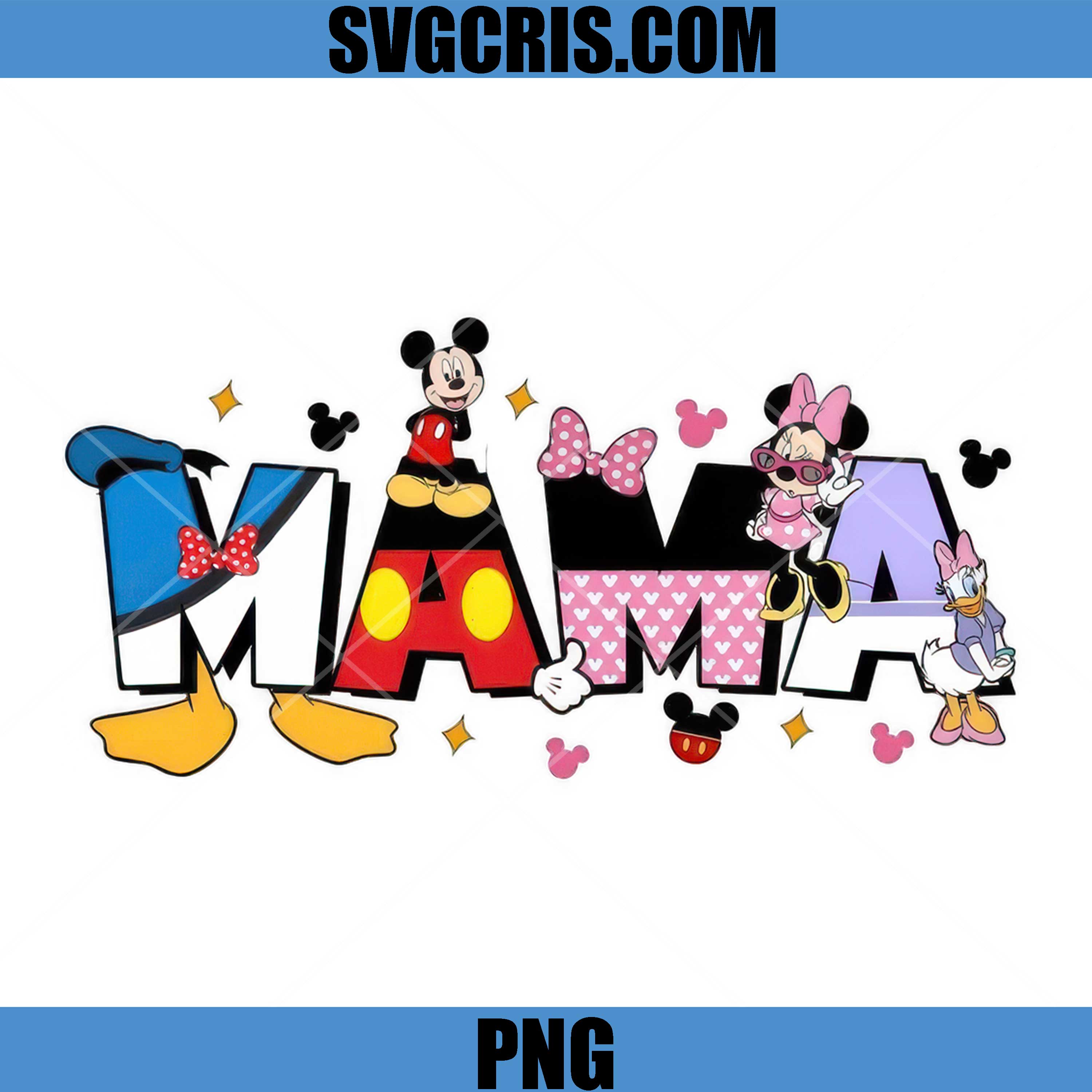 Mama Mickey Minnie Daisy Cartoon Family PNG, Mama Day PNG