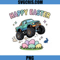 Happy Easter Monster Truck Eggs PNG, Cute Bunny Car PNG