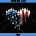 American Fighter Jet Flag Heart PNG, Patriotic USA Air Force PNG