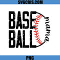 Baseball Typography With Ball PNG, Sports Mom PNG
