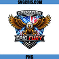 Operation Epic Fury Eagle PNG, Patriotic USA Eagle Shield Design PNG