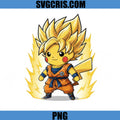 Super Saiyan Pikachu PNG, Anime Electric Mouse Warrior Parody Design PNG