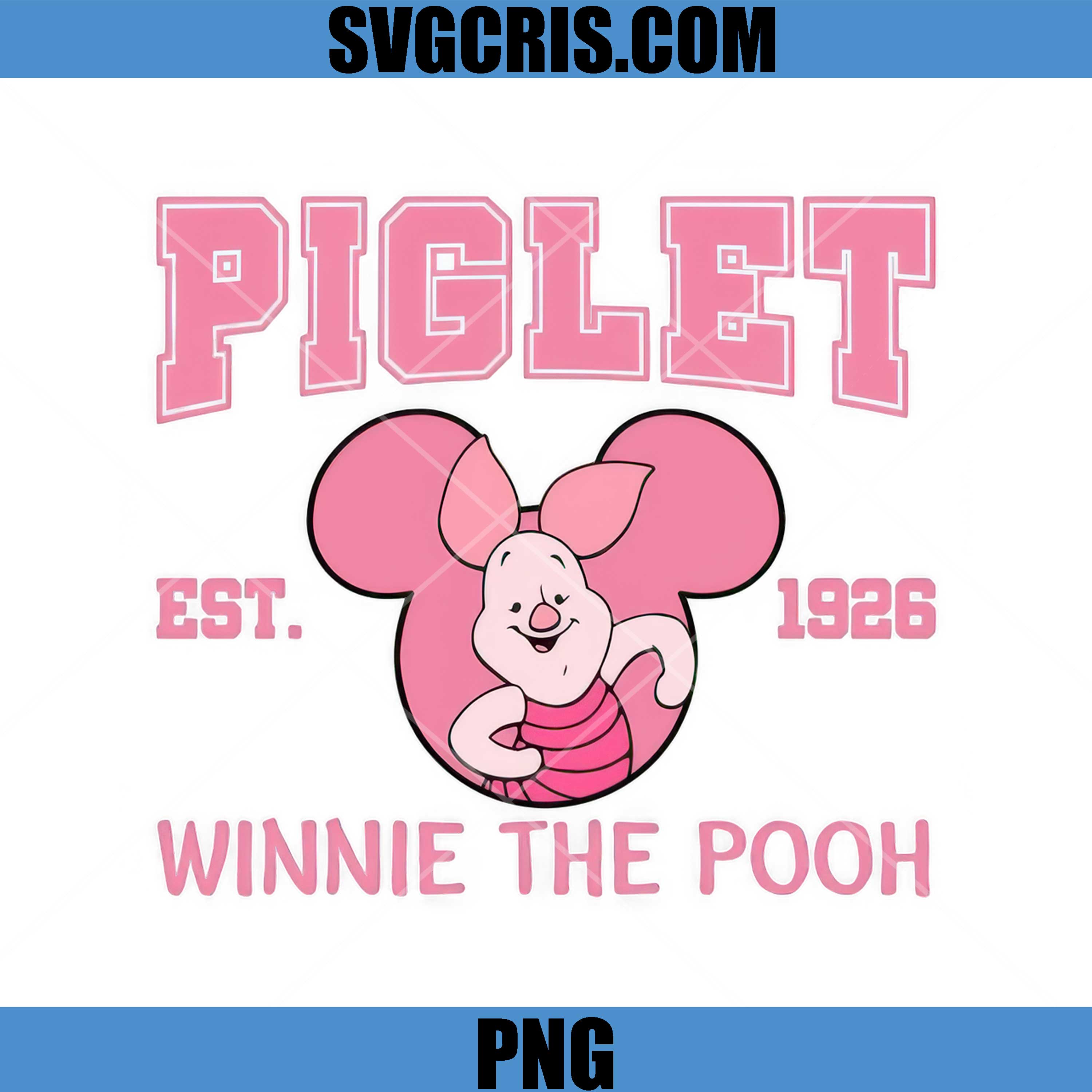 Piglet Winnie The Pooh Est 1926 PNG, Cute Pink Piglet Winnie PNG