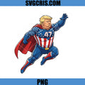 Trump Superhero 47 PNG, American Hero Trump 47 PNG, Funny Trump PNG