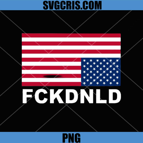American Flag FCKDNLD Protest PNG, Political Statement USA Flag PNG
