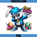 Happy Easter Bruh Bunny PNG, Dabbing Easter Bunny With Eggs PNG