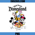 Disneyland Cartoon PNG, Mickey Minnie Friends Group PNG