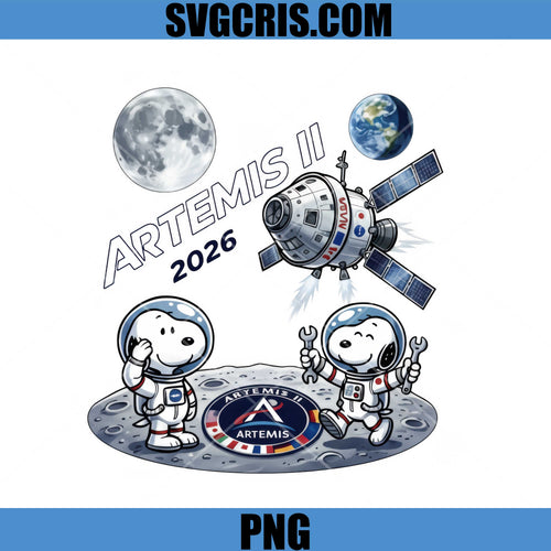 Artemis II Rocket Snoopy 2026 PNG, Back To The Moon Design 2026 PNG