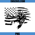 American Flag Elk Hunting PNG, Patriotic Deer Hunter PNG