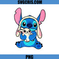 Stitch Bunny Hug PNG, Cute Stitch Rabbit Plush PNG