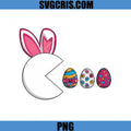 Easter Pacman Bunny Ears Egg Hunt PNG, Retro Game Easter PNG