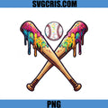 Baseball Bat Cross Simple Design PNG, Minimal Sport Graphic PNG