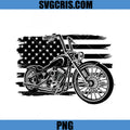 American Flag Motorcycle Vintage PNG, Biker USA Flag PNG