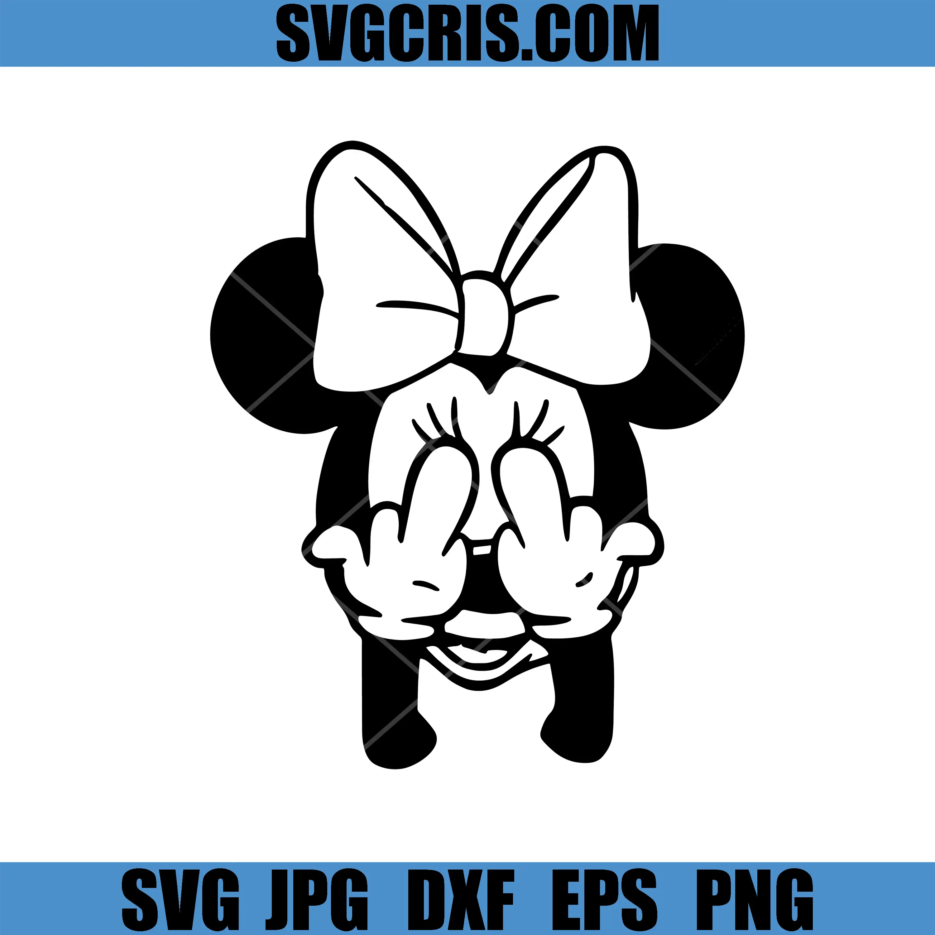 Minnie Mouse with the Middle Finger SVG, Funny Sassy Mouse Gesture SVG