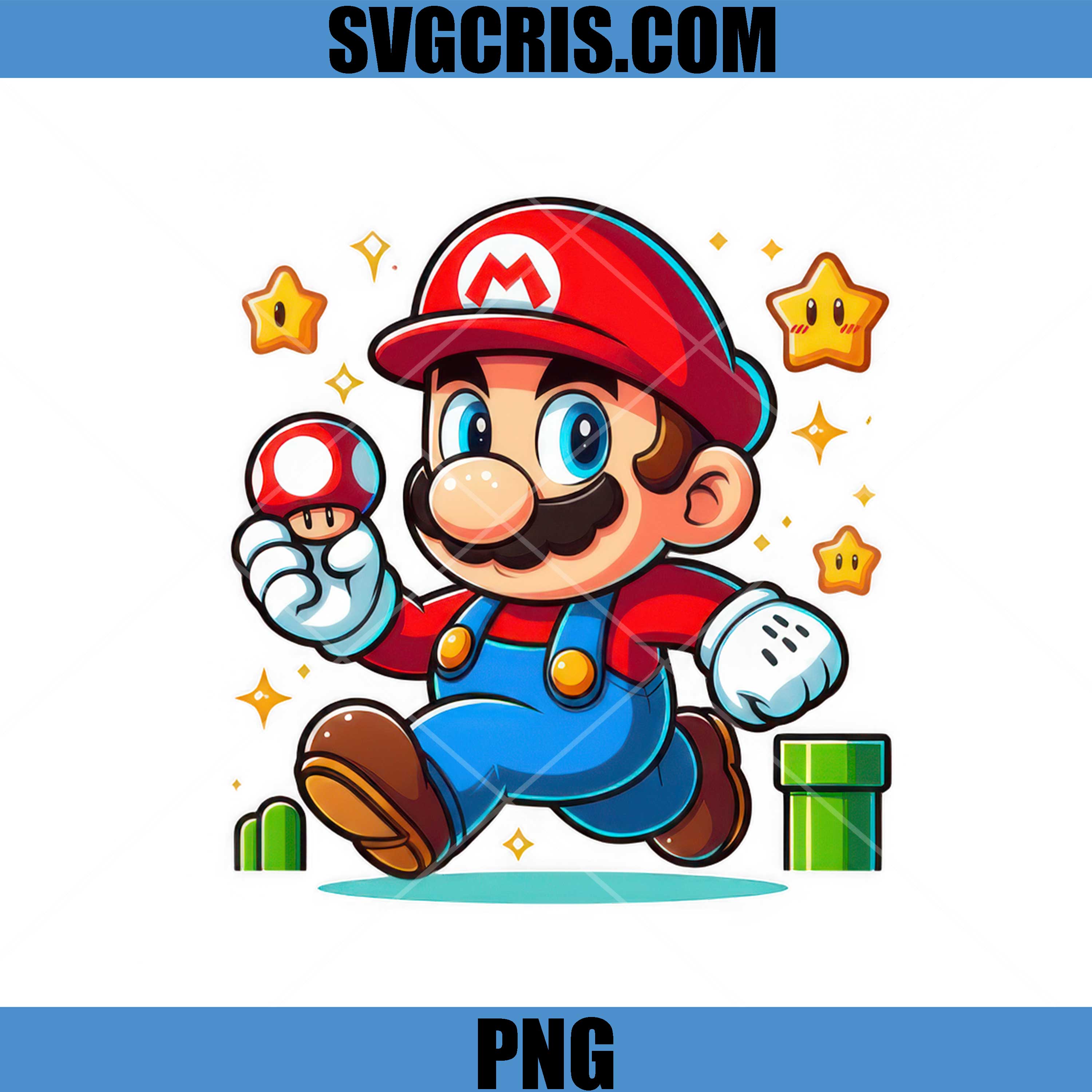 Super Mario Holding Mushroom PNG, Cute Mario Running PNG