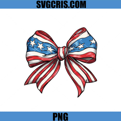 American Flag Bow Design PNG, Cute Patriotic Ribbon PNG, USA Style Bow PNG