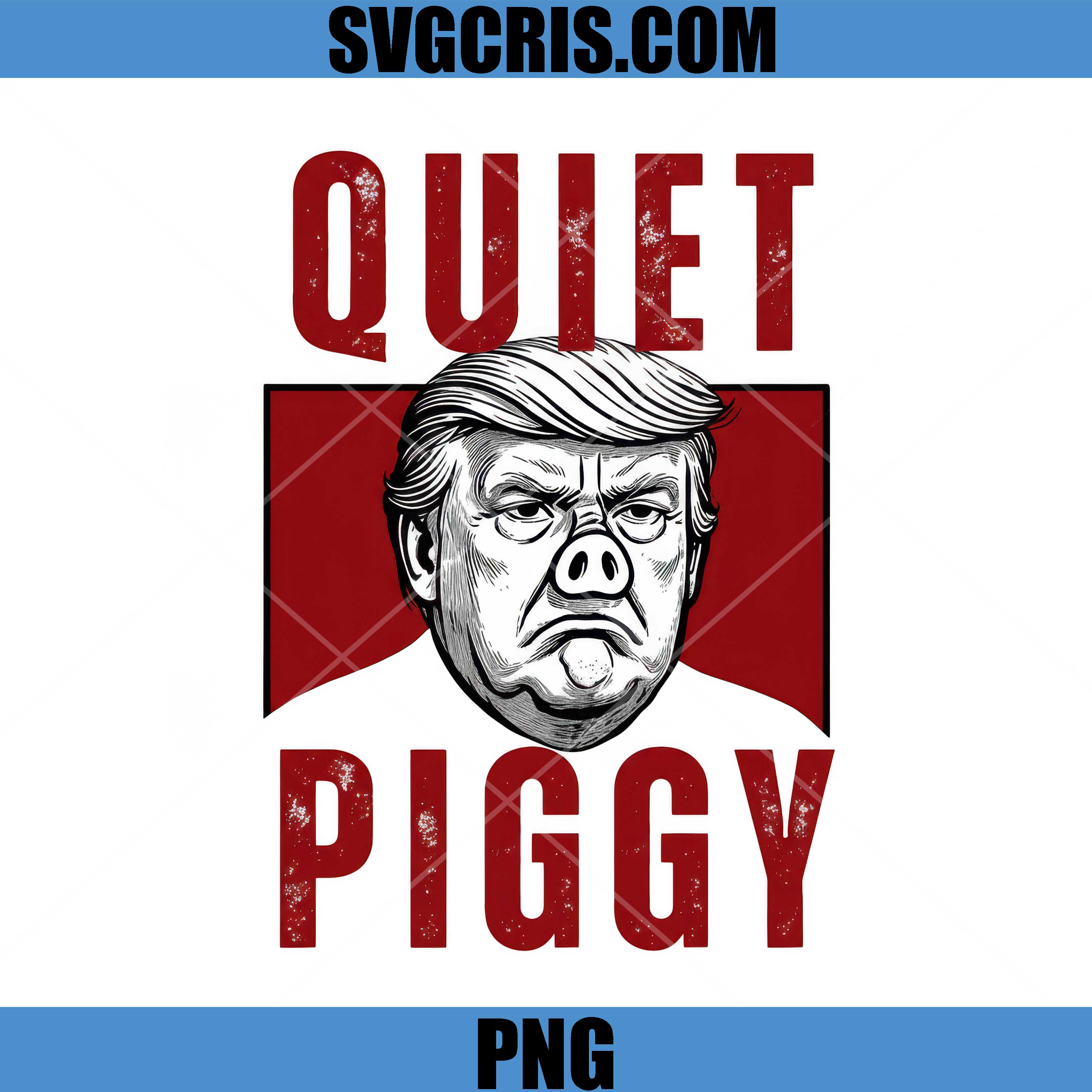 Quiet Piggy Trump PNG, Anti Trump PNG, Funny Trump PNG