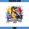 Autismsaurus Rex Dinosaur PNG, Autism Puzzle Dino PNG