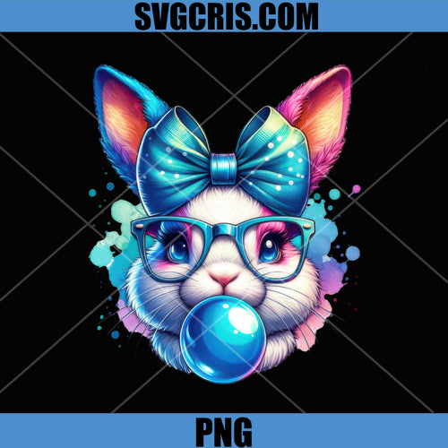 Bunny Easter With Glasses Bow Easter PNG, Bunny Easter PNG
