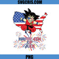 Goku Happy 4th Of July PNG, Happy 4th Of July Goku USA Map PNG, Son Goku PNG